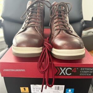 Johnston & Murphy Men's Rich Brown Leather Boots